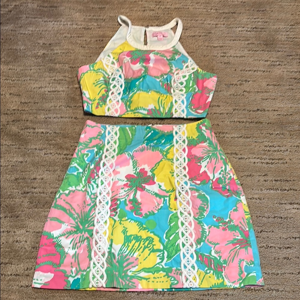 Lilly Pulitzer Pink and Green Top